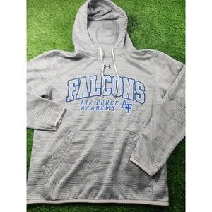 Air Force Falcons Sweatshirt Mens Small Gray NCAA Football Under Armour Hoodie